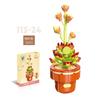 Flower Potted Plant Succulents Building Blocks Ornaments Models Home Decoration Flower Bouquet MOC Bricks Assembly Toy Kids Gift