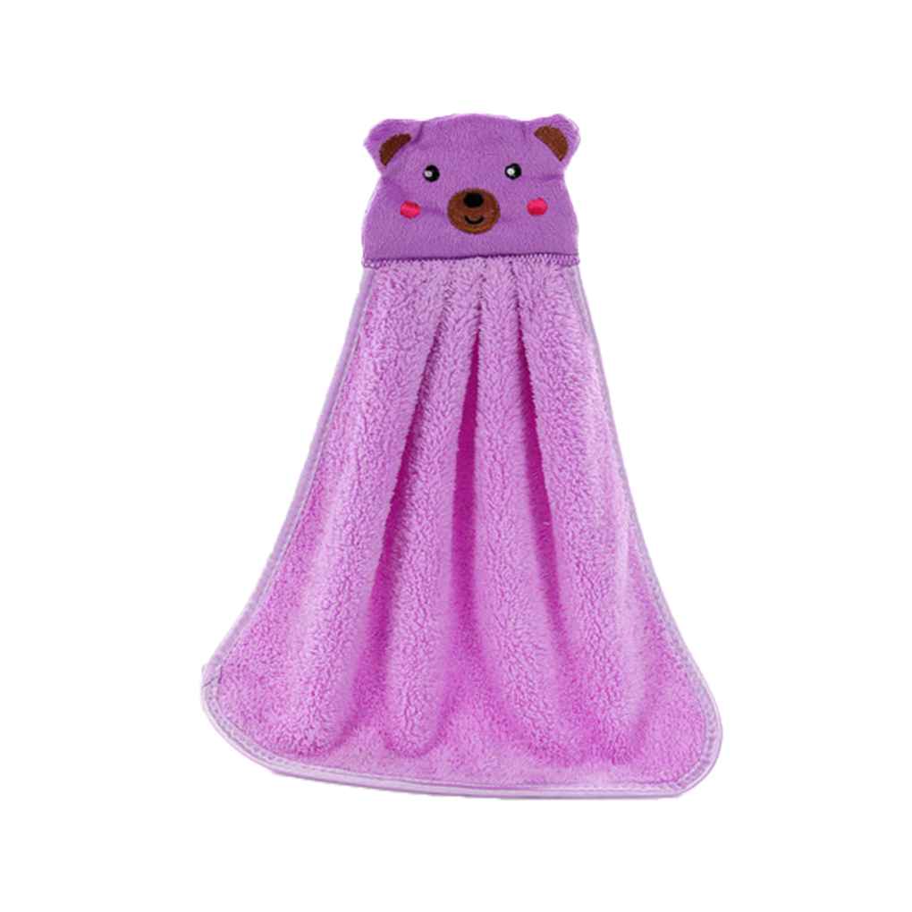 

Мультяшное коралловое бархатное полотенце для рук с изображением детеныша животного кухонный носовой платок мочалки для новорожденных салфетки для мытья посуды салфетки для сбора слюны фиолетовый