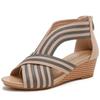 Fashion Platform Wedge heel platform sandals women  summer new bag heel zipper Roman shoes fashion casual women sandals