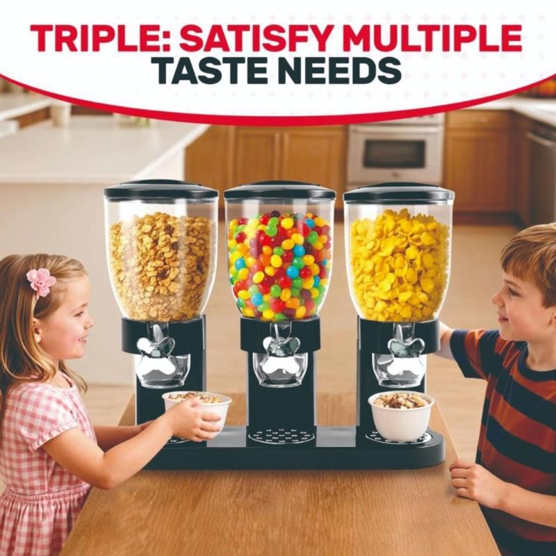 Sturdy Food Dispenser with Sealed Lids Designs for Dry Goods Storage Preservation