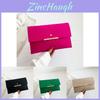 Trendy Envelope Clutch Vintage Style Handbag For Women In Black Green Khaki And Fuchsia