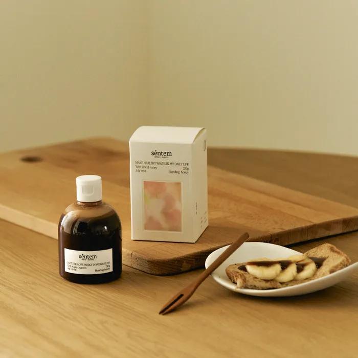 Honey Gift Set 1 Pack with Card 6-flavor Blend: Apple Cinnamon Ginseng Green Tea Ginger Sesame Mugwort Tangerine