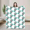 Uma Musume Mihono Bourbon Pretty Derby Anime Girl Cheerleader Flannel Throw Blanket for Kids and Picnics Soft Bedspread