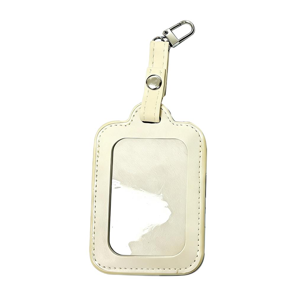 Premium PU Badge Holder 75mm Collector Case with Clear Window And Metal Clasp for Anime Character Pins Keychain Lanyard Display