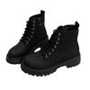 Thick-soled short boots British style thin large size women's boots Foreign trade heightening Martin boots 2025 autumn and winter new casual thick hee