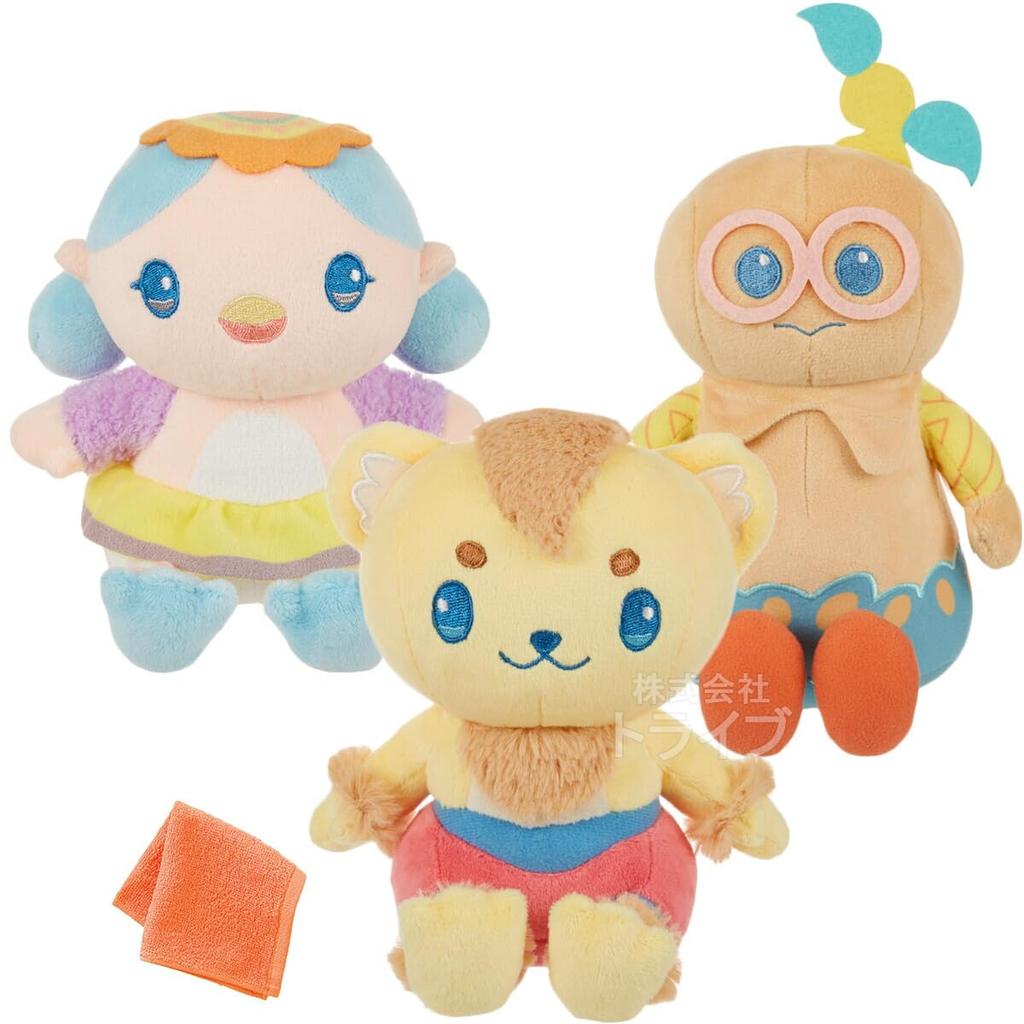 Sekiguchi Mini Towel Included Plush Toy S 3 Types Complete Set Lucita Mimomo Yakoro Fantane!