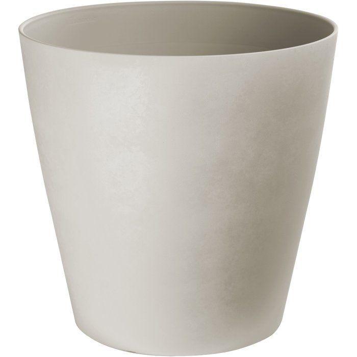 Pot de fleurs rond - GARDEN ID - Swing Cone - Ø 35 - 23 L - 34 cm - Pierre