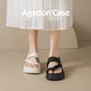 Augustine platform sandals women's wear 2025 new summer toe beach with skirt sandals sports soft sole