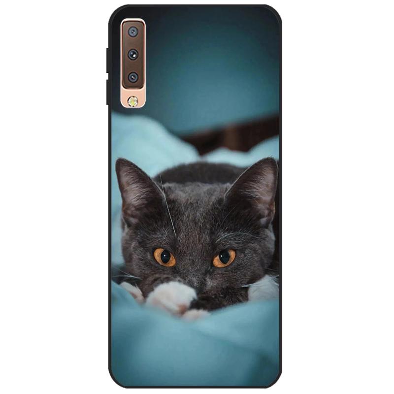 Cases For Samsung Galaxy A7 2018 Cover Silicon Color Phone Case Cover For Samsung A7 2018 A750 A750F 6.0 Inch Protective Shell
