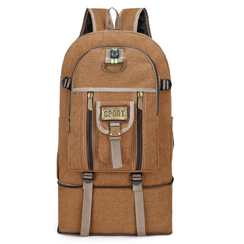 Extra Large Thick Canvas Backpack - Unisex Outdoor Hiking & Travel Bag