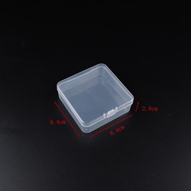 Square Transparent Multipurpose Plastic Storage Box: Ideal for Jewelry, Earphones, Powders, or Small Items.