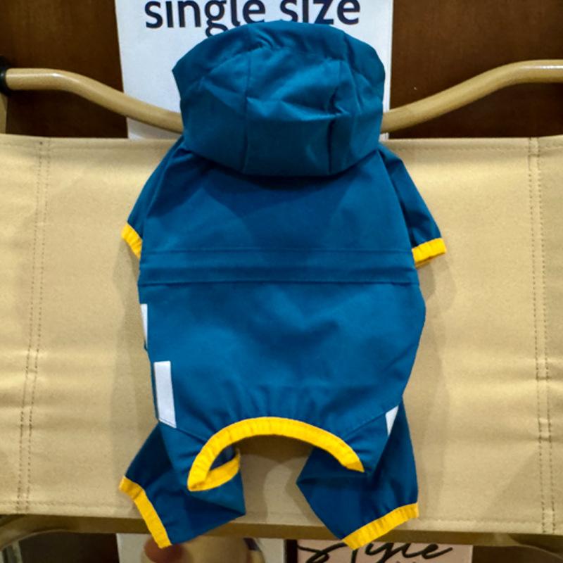 

Pet Clothes Windproof Raincoats with Hood Mosquito Prevention Outdoor Jacket Jumpsuit Raincoat Pet Products Accessories Overalls S (bust 32 back19)