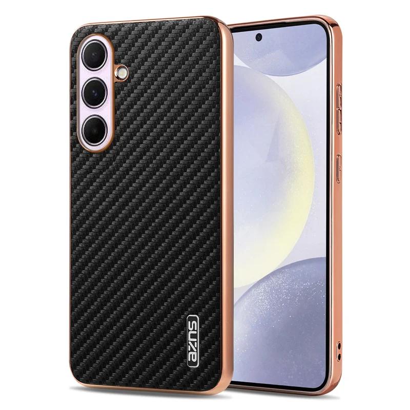 Custodia per Telefono con Motivo a Fibra di Carbonio per Samsung Galaxy A17 A37 A57 A56 A36 A26 A16 A06 A55 A35 A25 A15 A05S A54 A34 A14 Cover in TPU