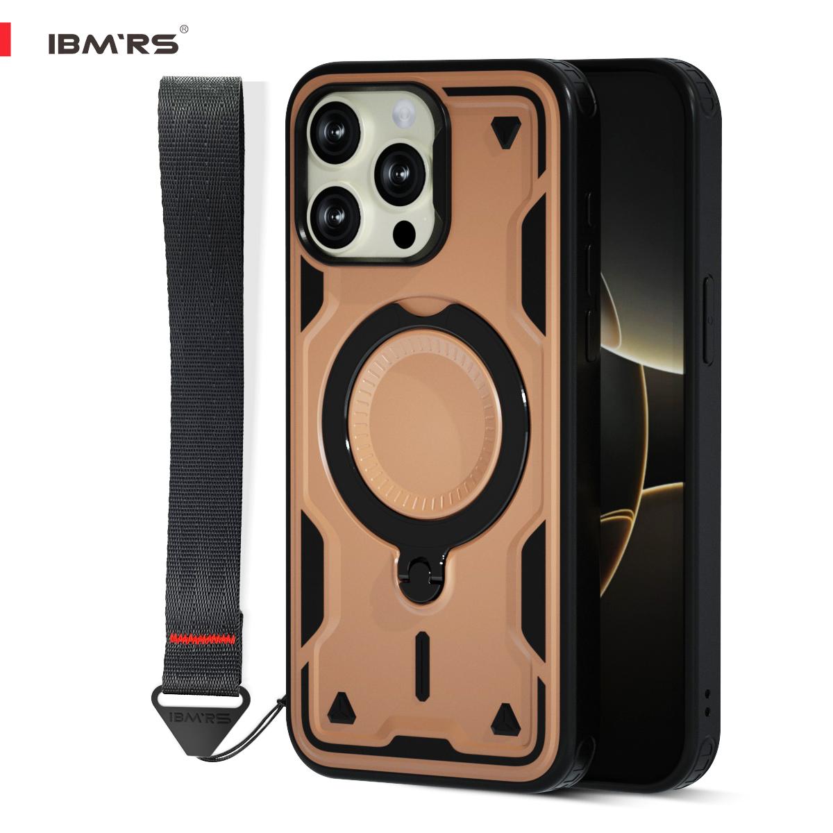 

IBMRS for iPhone 13 Pro Case [6.1 Inch] Magnetic Shockproof with Stand & Lanyard | IBMRS Compatible Military Drop Tested чёрный