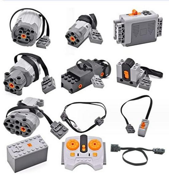 Cross-border Motor Building Blocks: Power Set with Remote Control, Receiver, and Lithium Battery