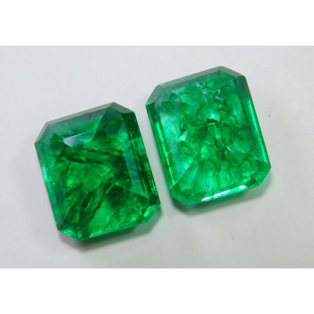 Colombian Natural Green Emerald & Square Cut 20 Ct Loose Gemstone Lot
