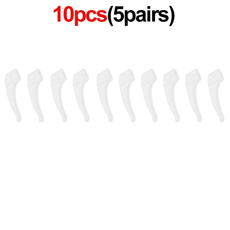 40Pcs Silicone Anti-slip Ear Hooks for Glasses Black Transparent Elastic Eye Glasses Retainer Holders Eyewear Accessories
