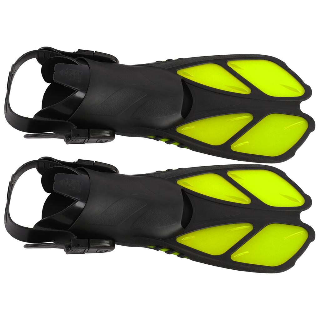 2Pcs Adjustable Swimming Fins Soft TPR Open Heel Long Diving Flippers for SnorkelingM
