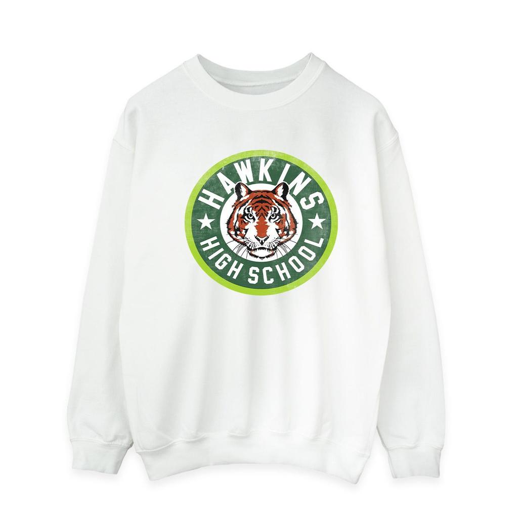 Netflix Mens Stranger Things Hawkins Tiger Circle Sweatshirt