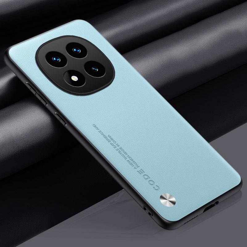 

Простой кожаный чехол для Xiaomi Redmi Note 14 Pro + 13 Pro 12 Pro + 11T Pro 11S 11E 11 10 Pro Max роскошный жесткий чехол для телефона Fundas Redmi Note 14 Pro небесно-голубой