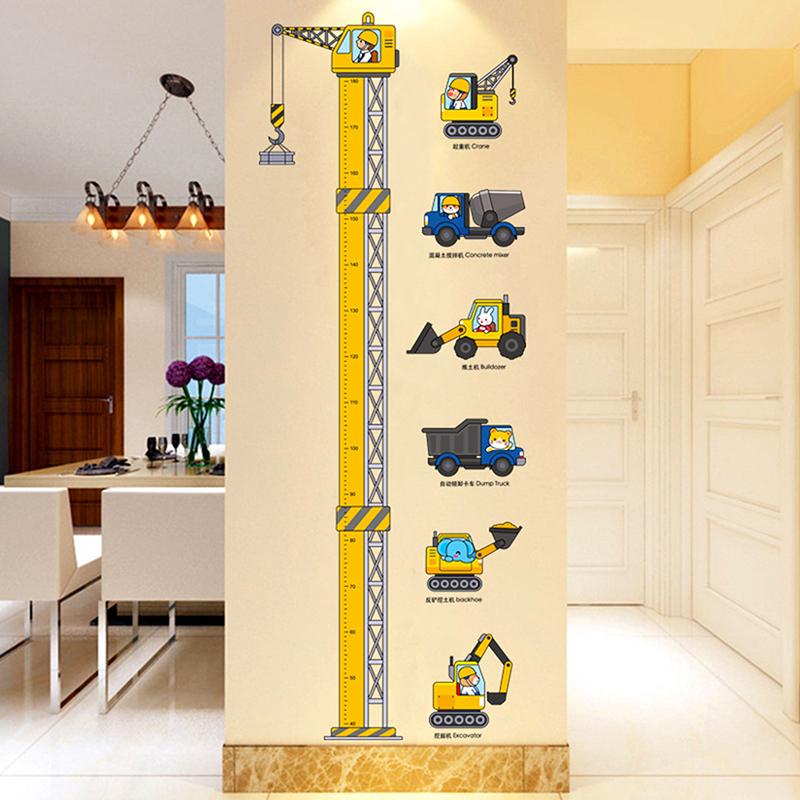 Cartoon Animals Height Measure Wall Sticker Dinosaur Panda Wall Sticker For Kids Room Nursery Child Growth Ruler Growth Chart
