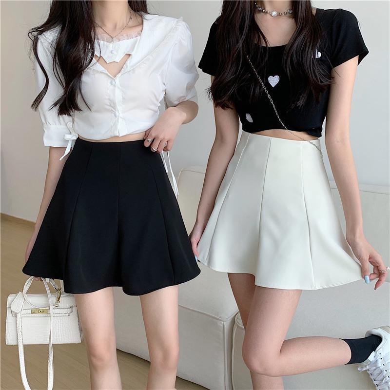 

Summer 2023 Black A-line Puffy Skirt - Small Size Midi for Women 5XL 175-190 чорний