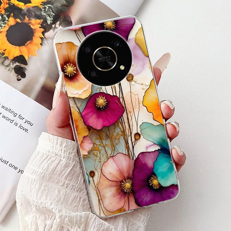 Silicone Case For Honor Magic 4 5 6 Lite Cover Popular Flower Butterfly Soft Slim TPU Back Cover For Honor Magic6 Lite Protector