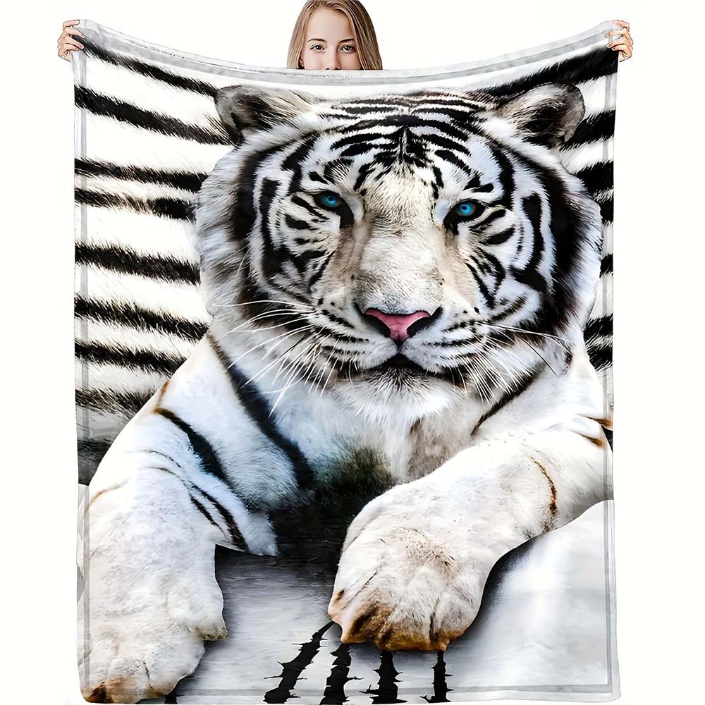 1Pc  Vintage Pets Family Gathering Throw Blanket Warm Soft Cozy Flannel Blanket For Cat Dog Lovers Home Decor
