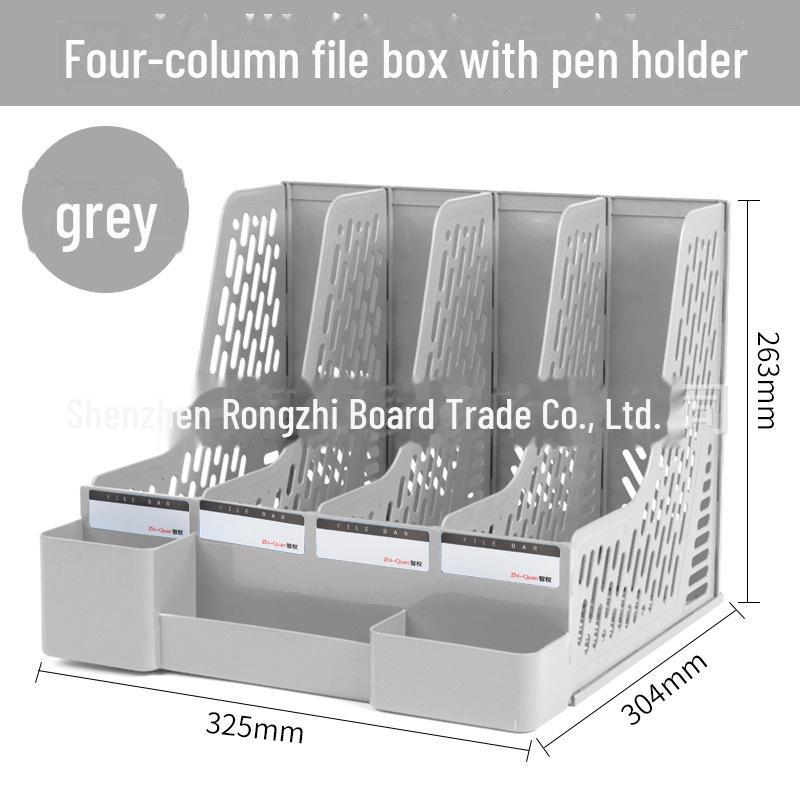 "Office Desk Organizer: File Rack, Basket, Folder Tray, Student Book Stand"
