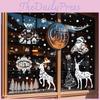 Christmas Decor Pvc Static Clings Snowflakes And Santa For Holiday Festivities