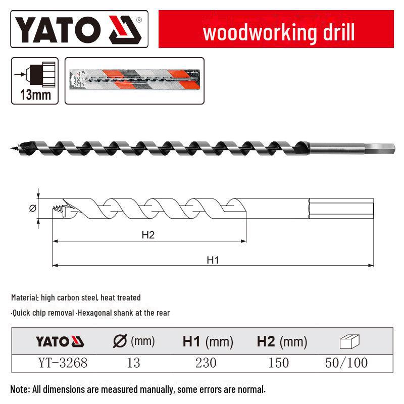

YATO Шестигранная рукоятка Деревообрабатывающее удлиненное сверло для пробивки отверстий 460mm