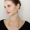 Ozel Baroque Pearl Gathering Chain Long Necklace PB133N