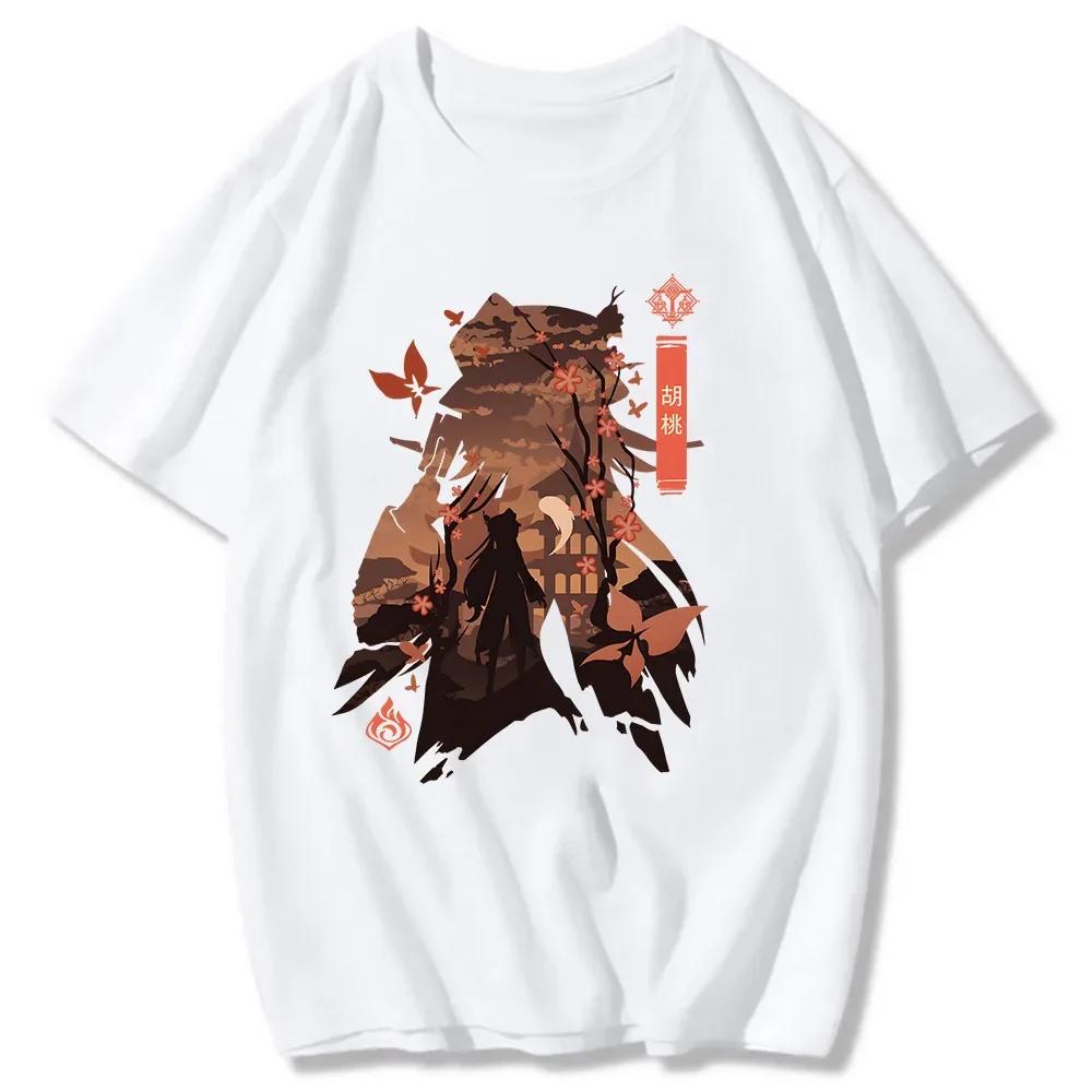 Genshin Impact T-shirt Xiao Kaedehara Kazuha Printed Tshirt Unisex Harajuku Retro Tshirt Top Wome's Short Sleeve