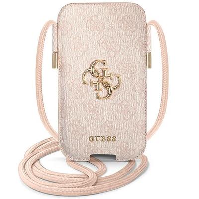 Case for iPhone 14 Plus Guess Hardcase Big Metal Logo Pink