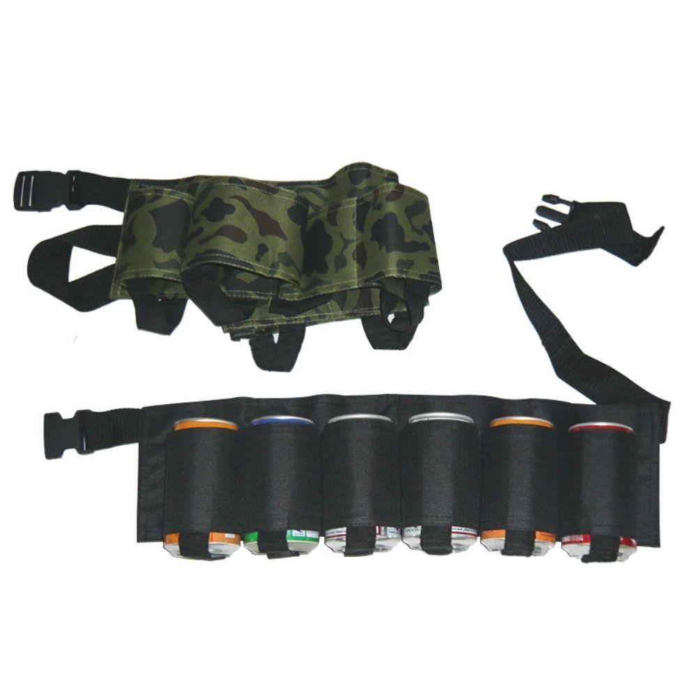 6 Cans Beer Storage Waist Bag 6 Pockets Beer Belt Holder Waist Pack  Outdoor Accessories