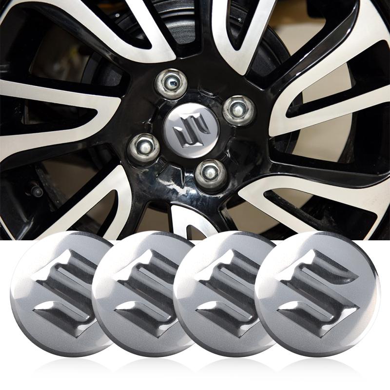 Cache-moyeu de roue de voiture Autocollant Badge Accessoires Auto Pour Suzuki Swift Sport Vitara Jimny SX4 Alto Splash Wagon Baleno