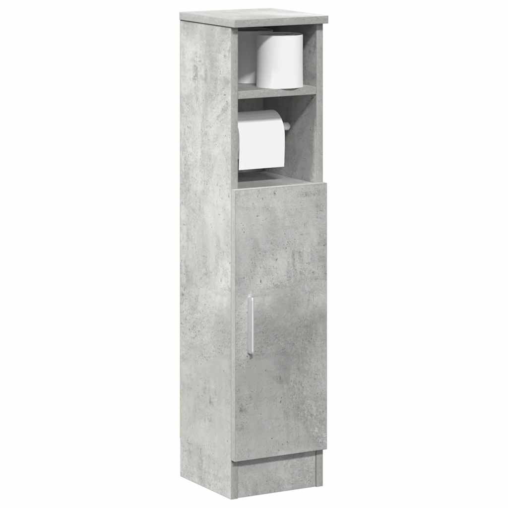 vidaXL Badezimmerschrank mit Rollenhalter Betongrau 20,5x22x90 cm graue