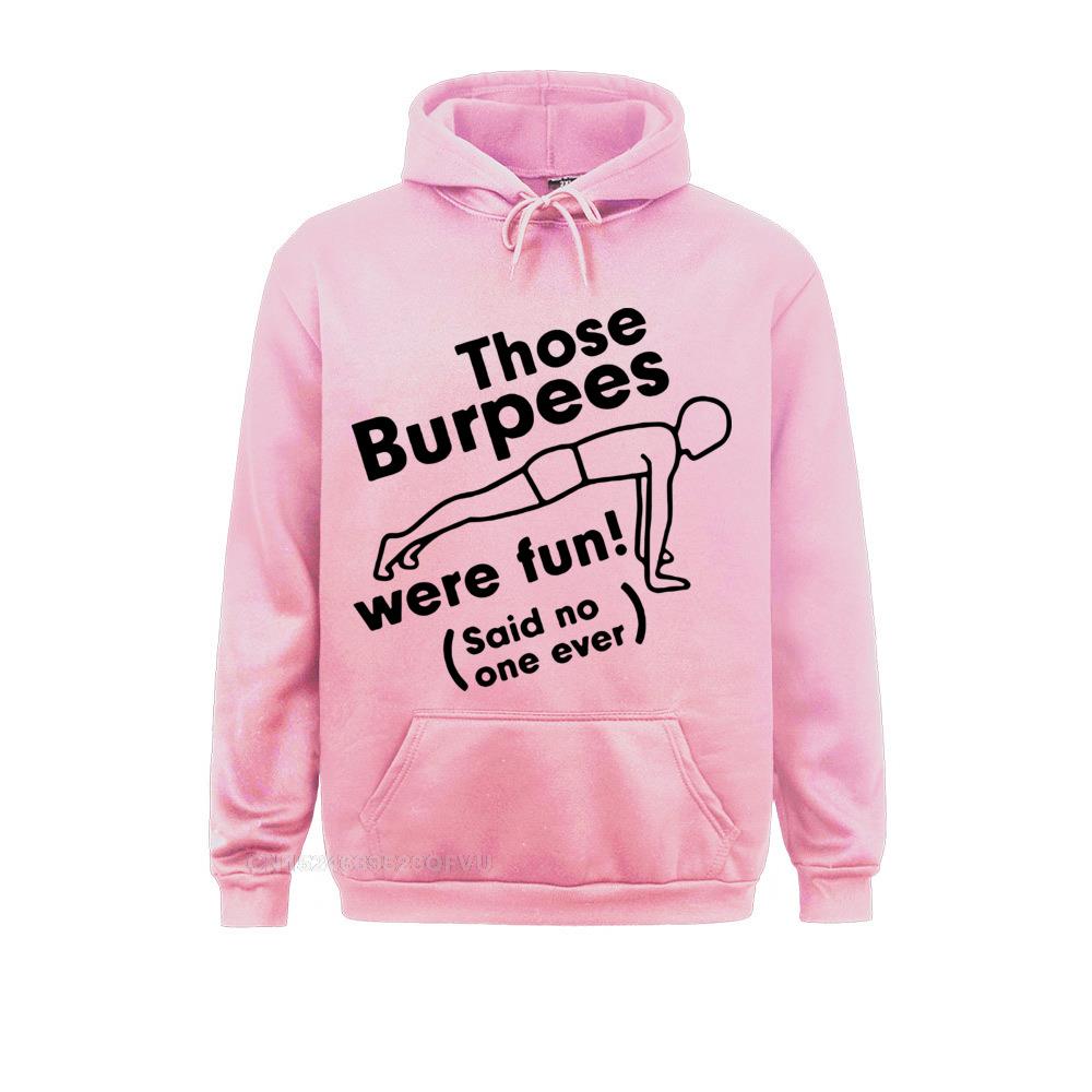 Ta burpees byla zábava Crossfitová mikina s kapucí pro muže Letní bavlněná Anime Vtipná Kulturistika Mikina s dlouhým rukávem