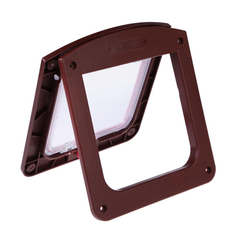 

Запираемый замок для кошек, собак, домашних животных, водонепроницаемый, защитный настенный замок, прозрачный дизайн, 4 способа блокировки для кошек, собак, котят кофейный