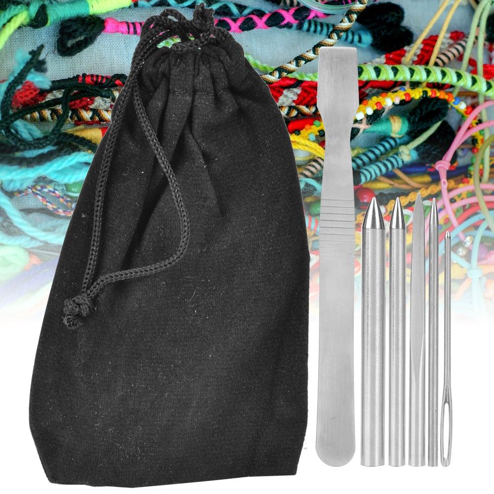 6Pcs/Set Stainless Steel Paracord Weaving Stitching Lacing Needles Set Bracelet Knitting DIY Tool