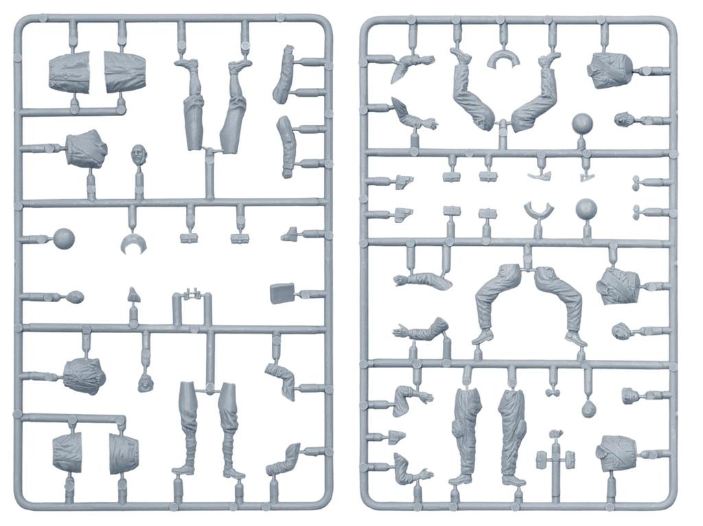 Miniart 1/35 Italian Tank Crew Head Resin Figures (5 Figures) Plastic Model MA35500 (Person)