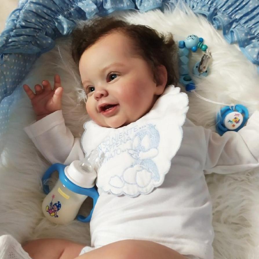 60CM realistyczne 3D-farba skóra miękki silikon Reborn Baby dla dziewczyny lalka artystyczna z żyłami naczyniowymi element ubioru Bebe prezent urodzinowy