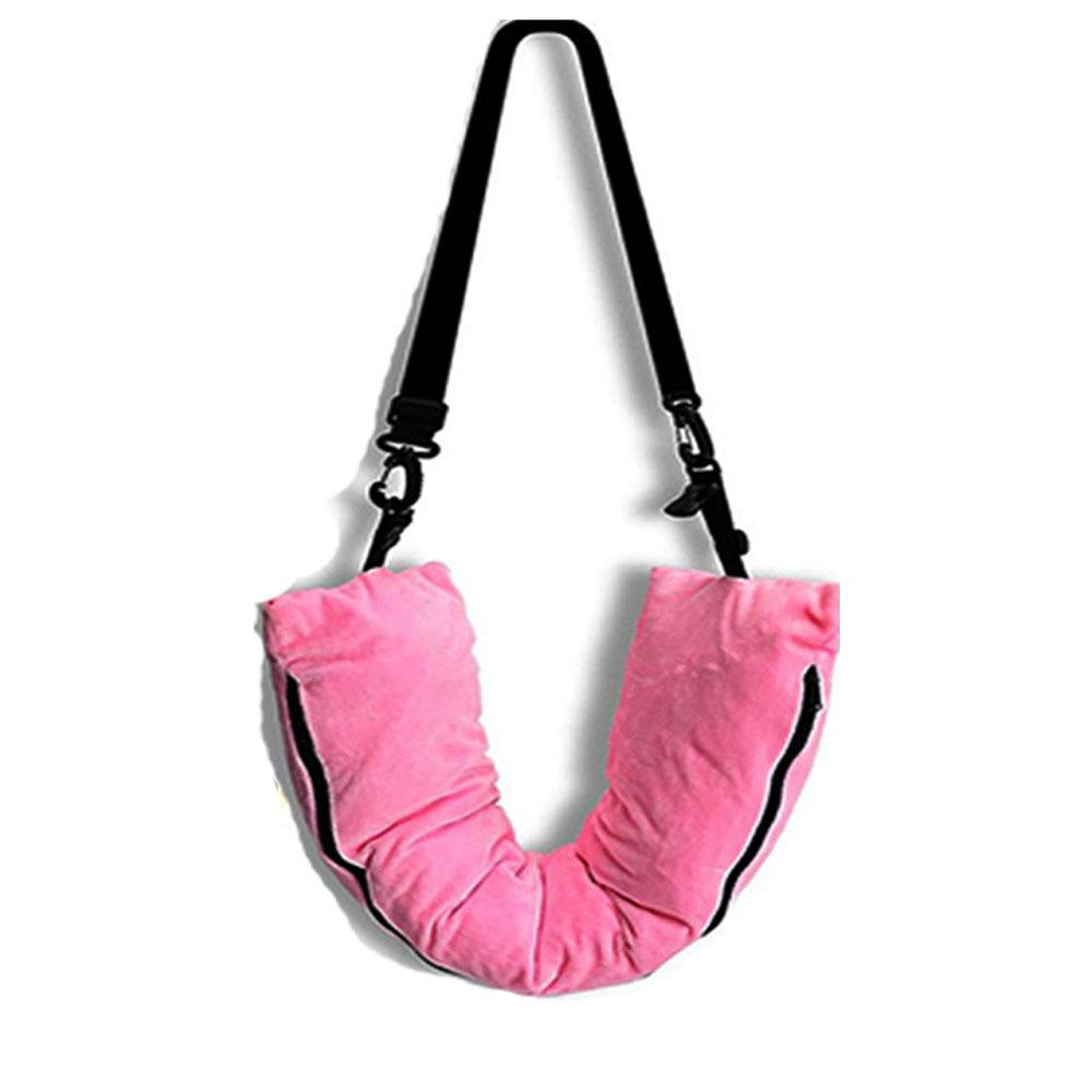 Borsa Multifunzionale Gonfiabile per Cuscino da Viaggio per il Collo con Tasca Portaoggetti Cuscino a U Comodo Federa per Bagaglio Borsa Portatile