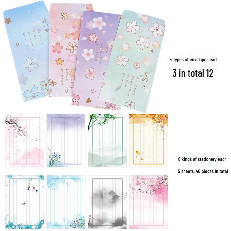 Retro Chinese-Style Love Letter Stationery Set: 16 Elegant Writing Papers for Literary Enthusiasts