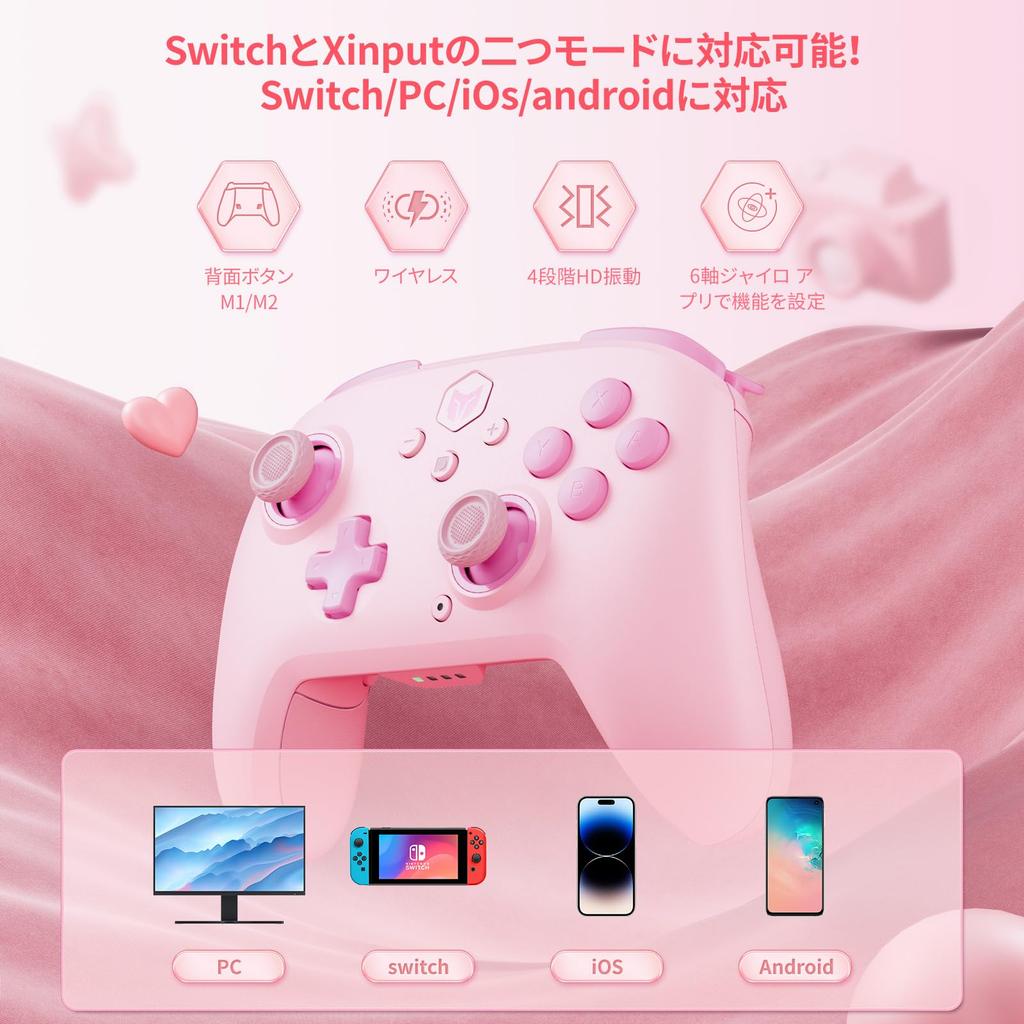 BIGBIG WON CHOCO Switch Bluetooth Rapid Fire HD NFC Back Programmable 1000mAh High Gyro Compatible with Switch and Includes Japanese Instruction