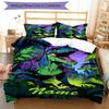 3pcs Custom Name Dinosaur Bedding Set Duvet Cover Closure Includes 1 Duvet Cover & 2 Pillowcases, Soft and Comfortable for All Seasons.