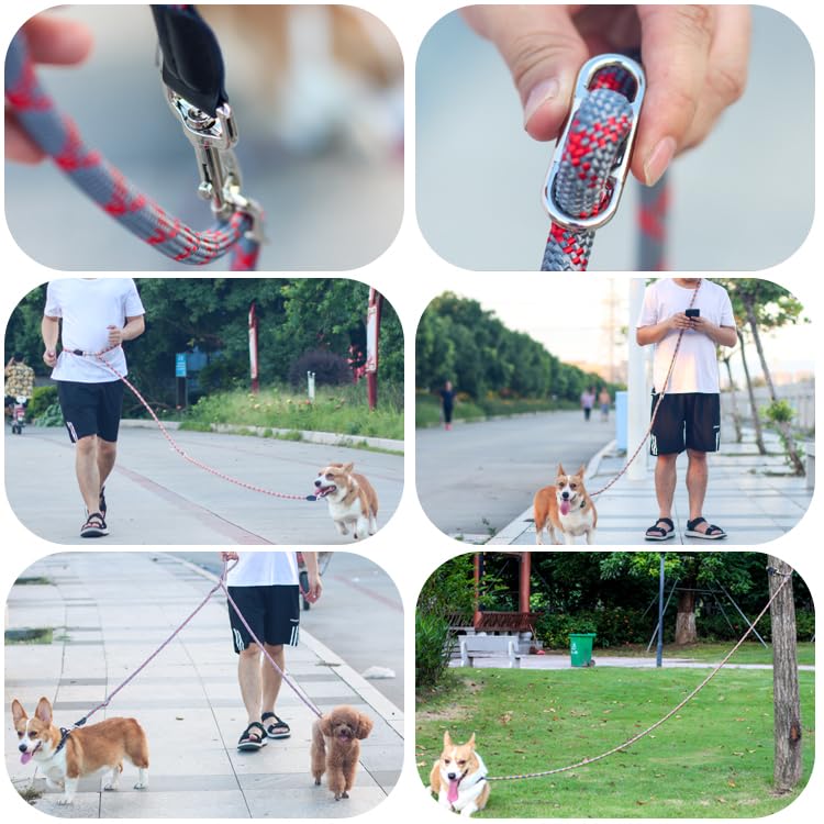 Coehaopike Multifunctional Dog Shoulder for and Weight Capacity Maximum Length 6-in-1 Hands-free Lead, Strap, Training, Walking, Jogging, 110kg, 2.60m