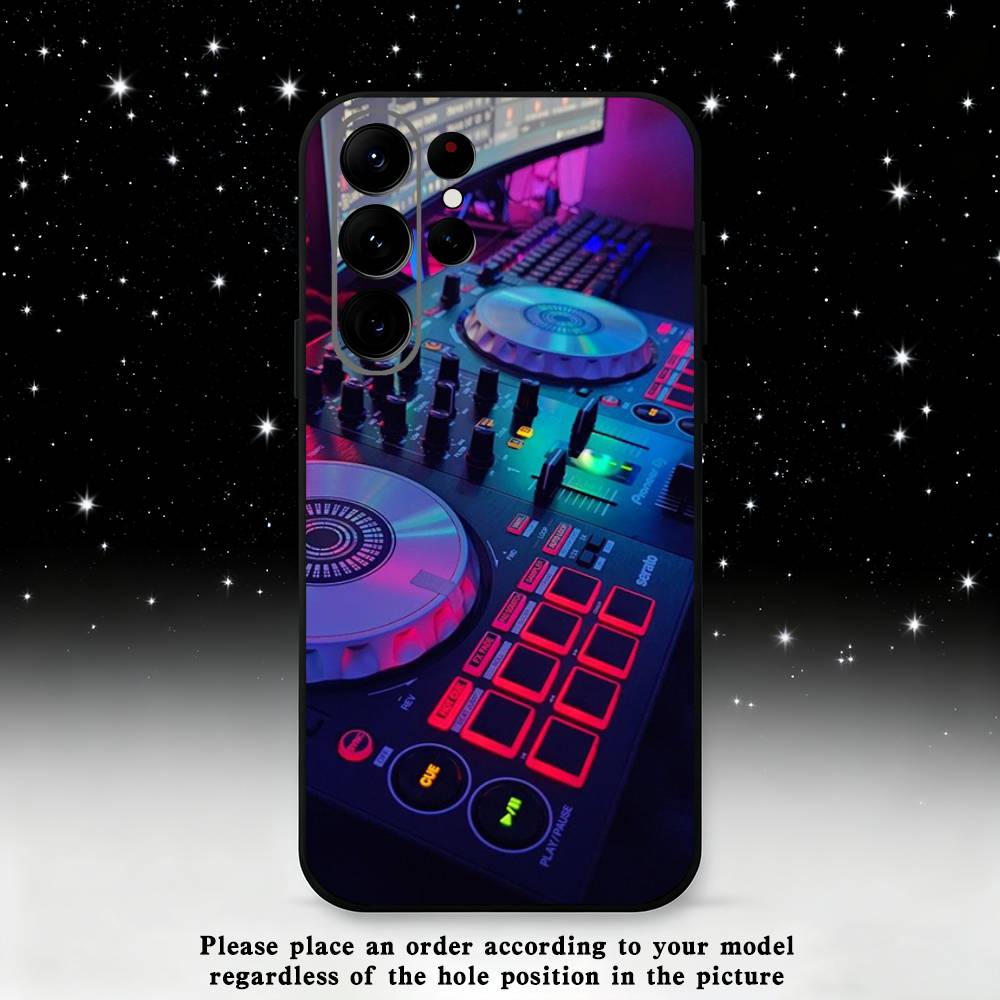 

DJ Mixer Music Phone Case For Samsung S 25,24,23,22,30,21,10,9,Ultra,Plus,Lite,FE,4,5 G Black Soft Case Samsung S30plus5G