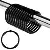 Shower Curtain Hooks, Rustproof Decorative Shower Curtain Rings Metal Round Shower Hooks for Bathroom Shower Rod, 12 Pack (Black)