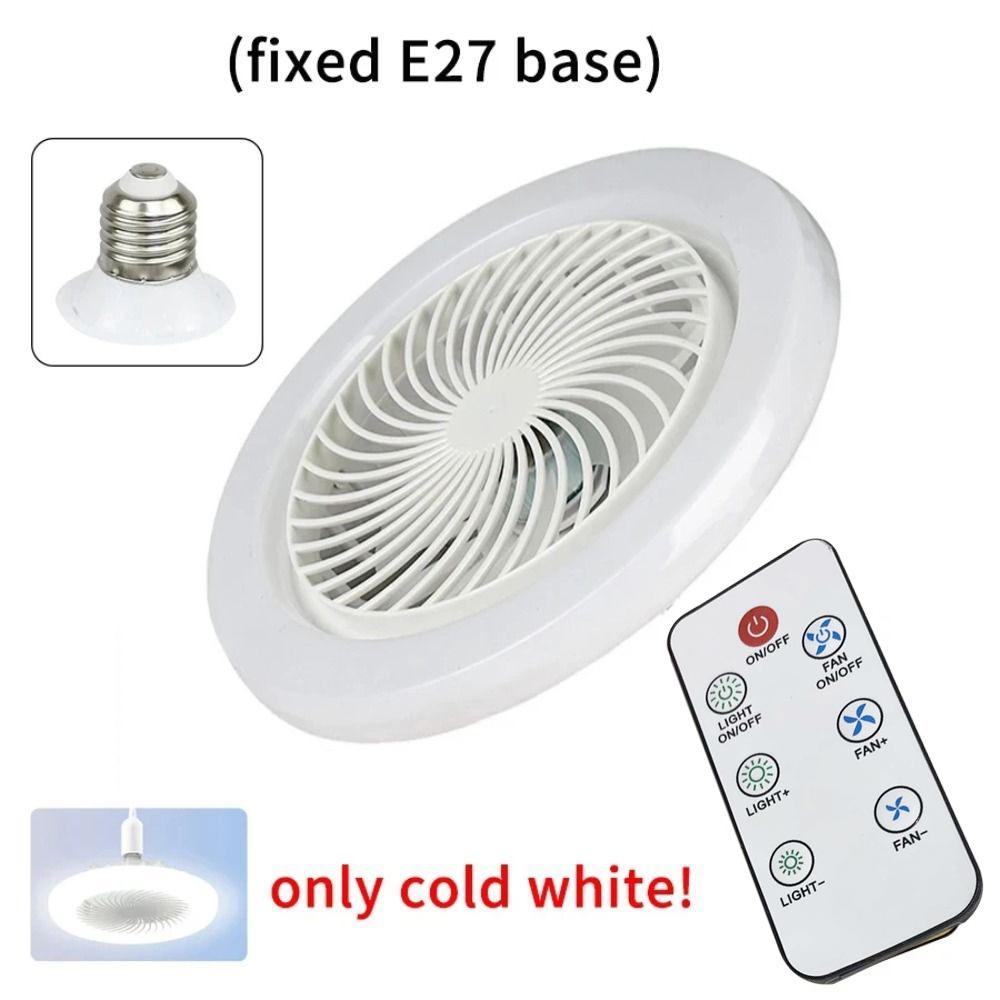 Светодиодная лампа с пультом управления, трехскоростной режим, вентилятор, потолочный светильник, E27, винтовой, вентилятор, освещение, спальня Style C